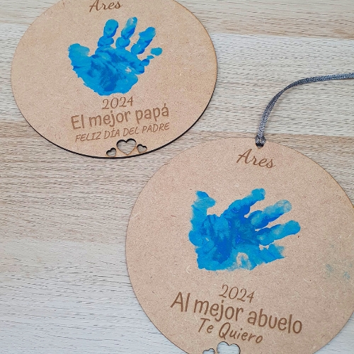 Placas madera mano