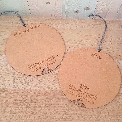 regalo papá placa madera