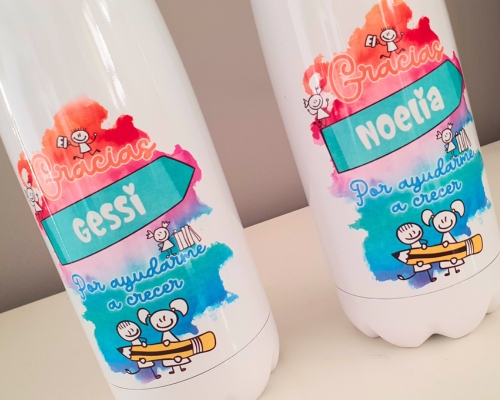 Botellas personalizadas profesores