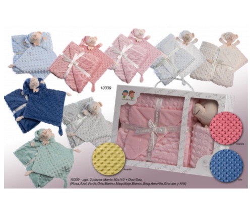 Pack mantita y dodou Personalizado bordado